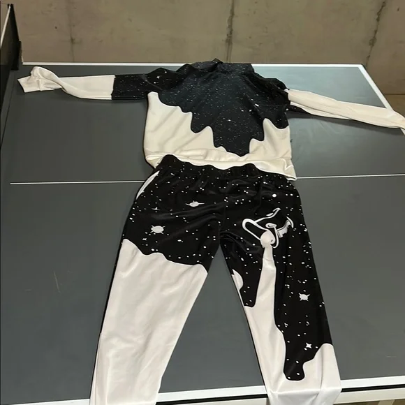 Black and White Astronaut Hoodie and Joggers Set - Picture 3 of 3